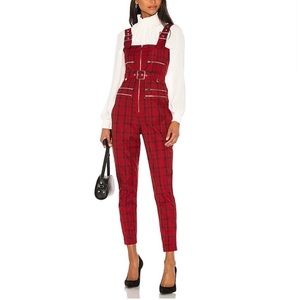 WWW Plaid Moto Overalls NEW w TAGS